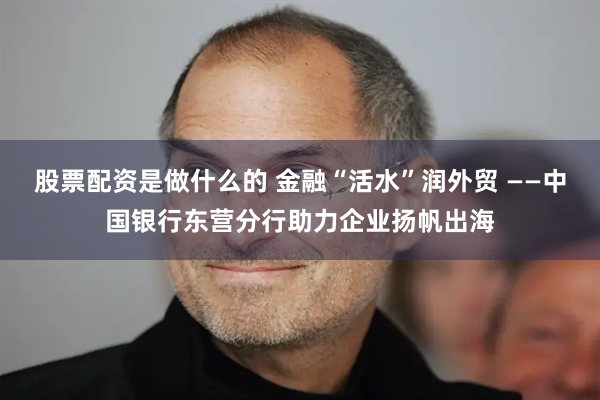 股票配资是做什么的 金融“活水”润外贸 ——中国银行东营分行助力企业扬帆出海