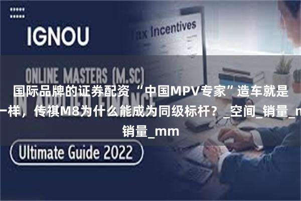 国际品牌的证券配资 “中国MPV专家”造车就是不一样，传祺M8为什么能成为同级标杆？_空间_销量_mm
